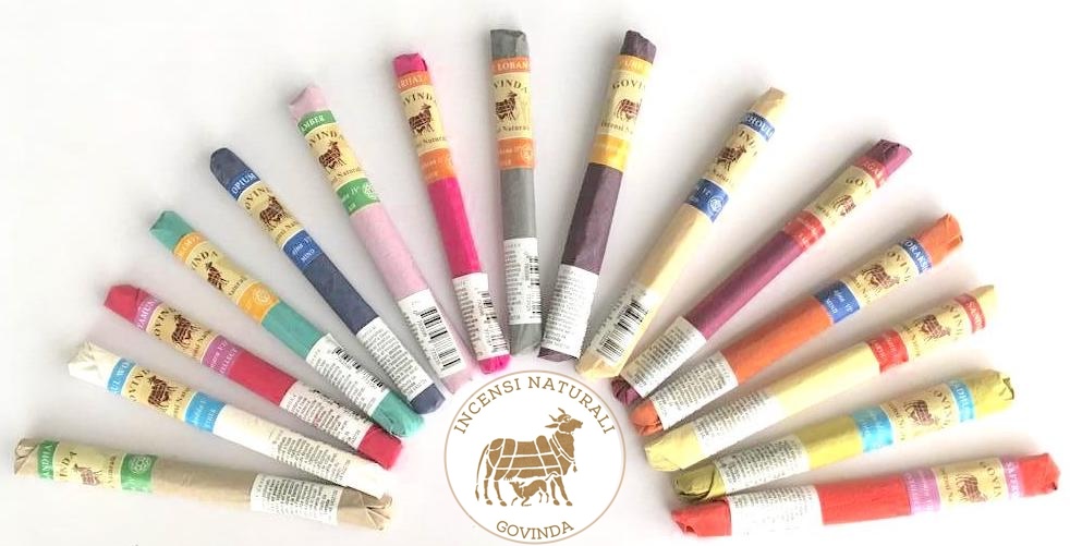 Confezioni di Incensi Govinda in vari colori